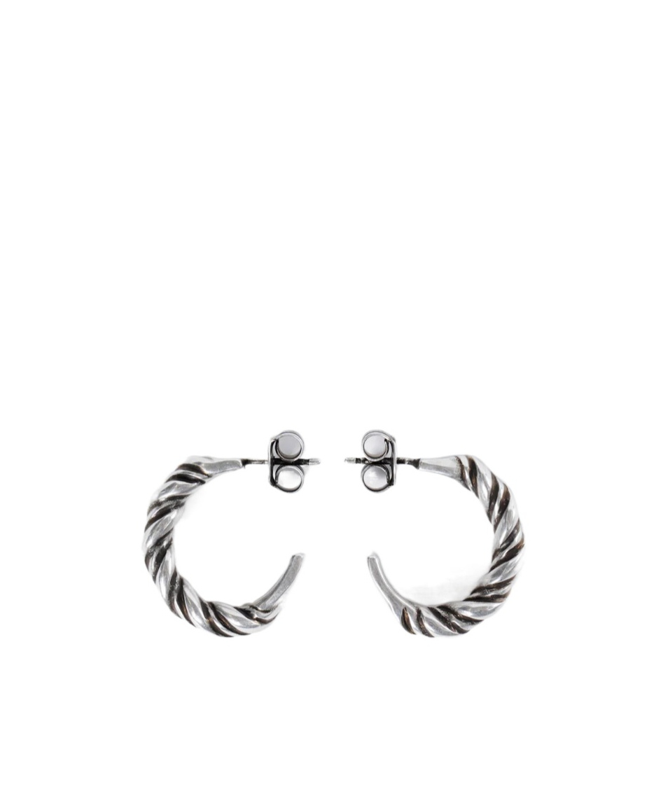 Ann Demeulemeester Babs Twisted Earrings In Gray