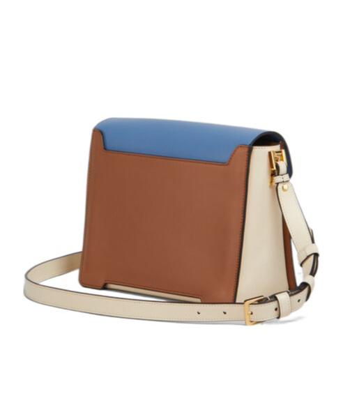 Marni Trunkaroo Blue Brown Shoulder Bag In Blue