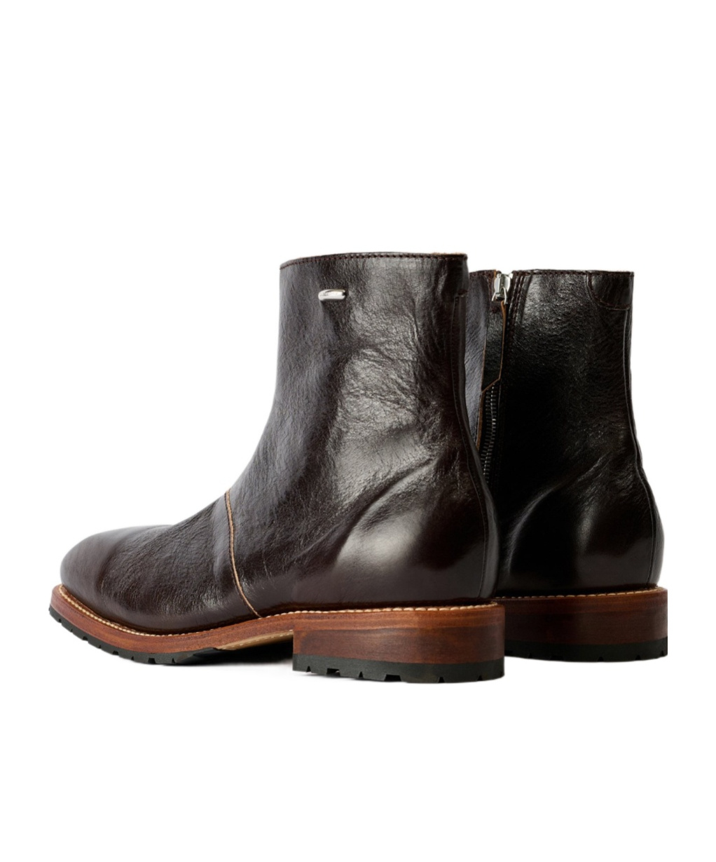 Our Legacy Square Toe Ankle Boots In Brown