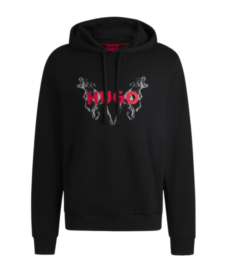 HUGO BOSS LOGO-PRINT HOODIE