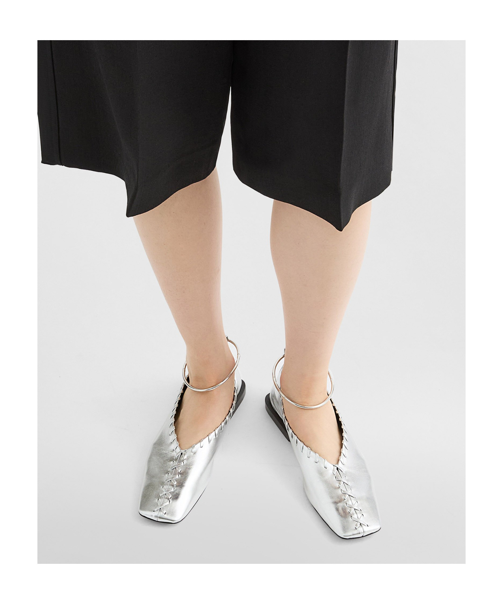 Jil Sander Metallic Ballet Flats