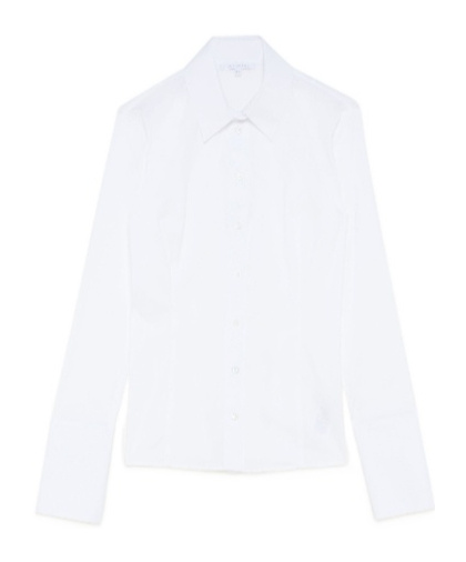 Patrizia Pepe Classic Button-up Shirt In White
