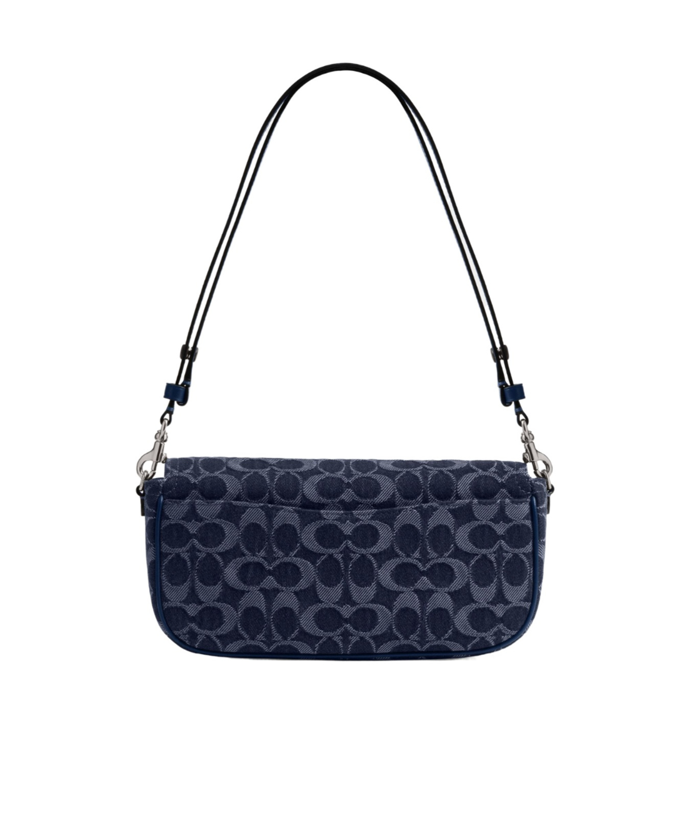 Coach Bolsa Brook Flap Chain Signature Denim  - Azul In Black