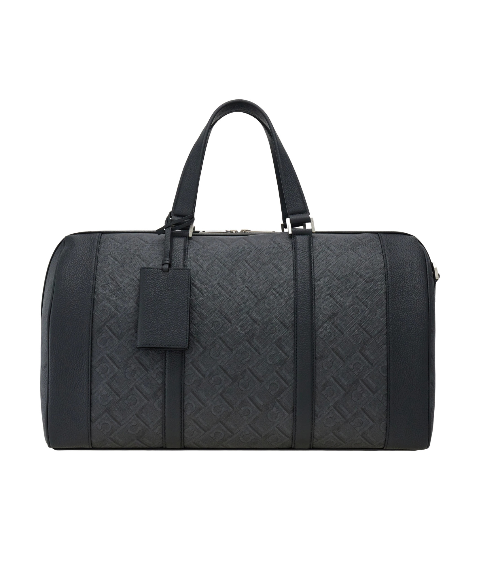 Ferragamo Monogram-print Duffle Bag In Black/gray