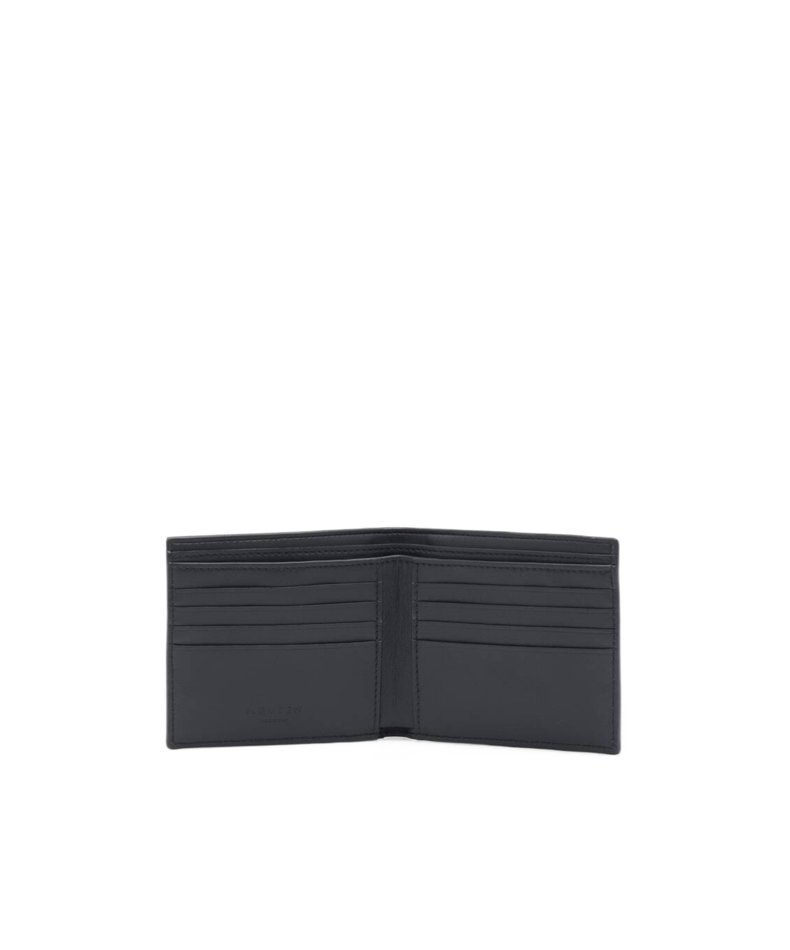 Alexander Mcqueen Calfskin Skull Bifold Card Holder In Black