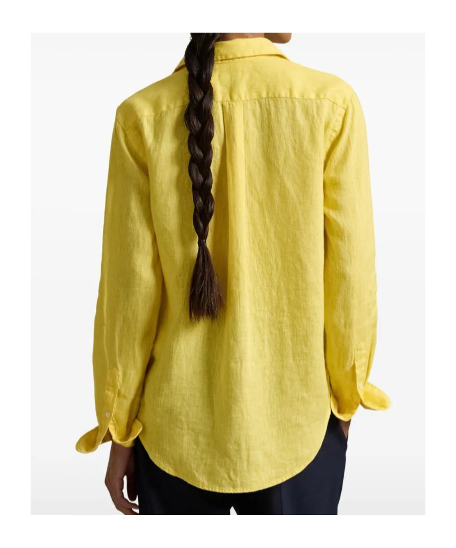 Polo Ralph Lauren Button-down Long-sleeve Shirt In Yellow