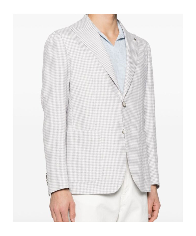 Tagliatore Long-sleeved Suit Coat In White