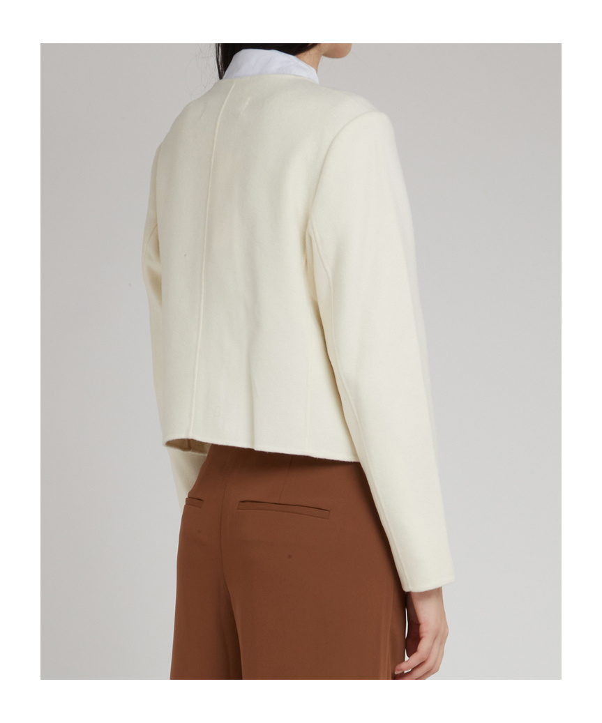 Veronica Beard Lyssa Stretch Wool Jacket In White