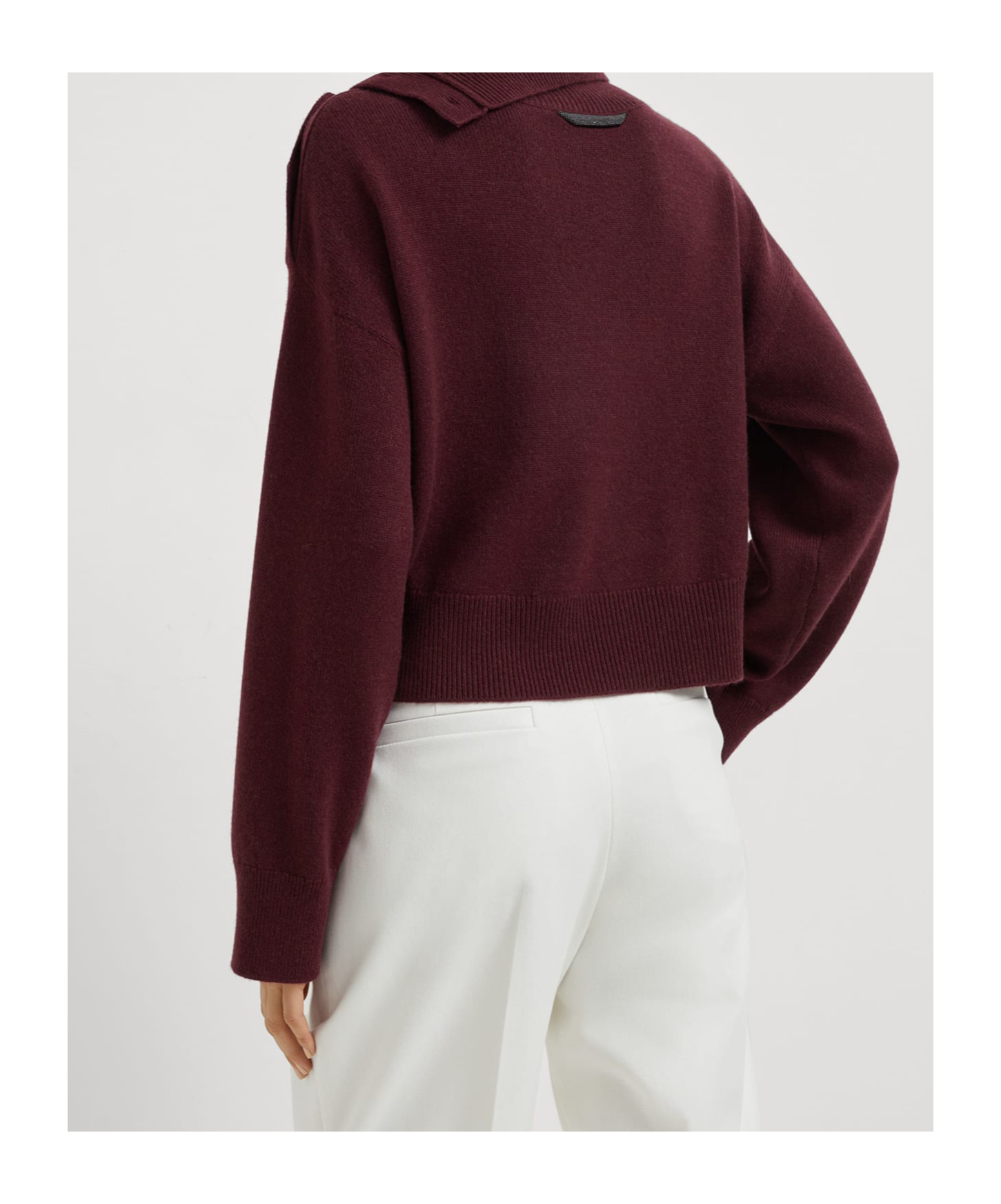 Brunello Cucinelli Cashmere Sweater In Burgundy