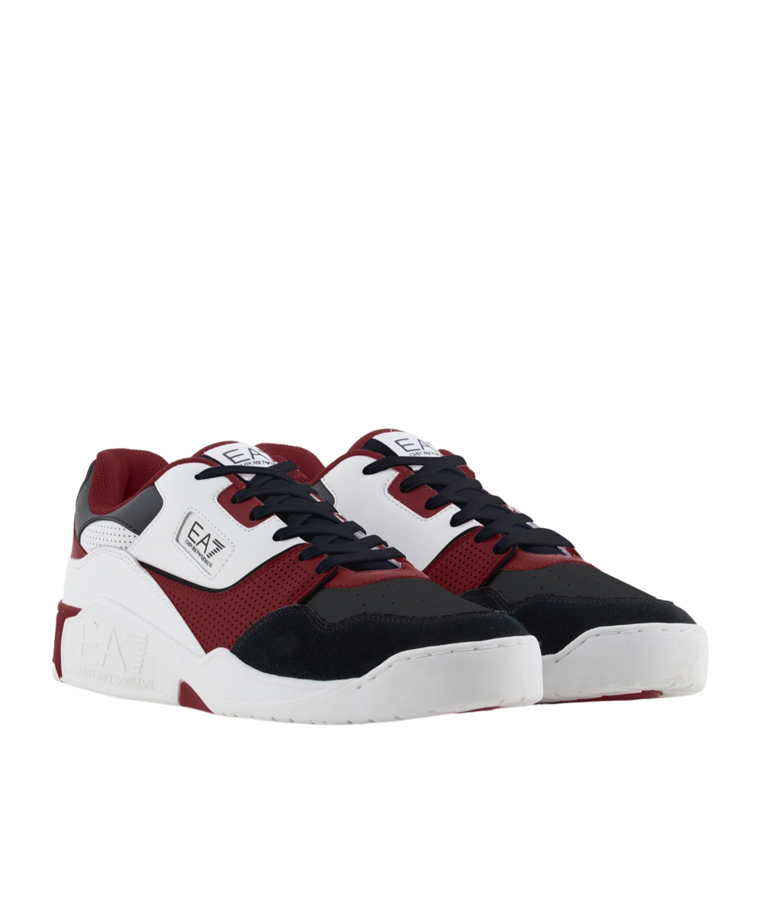 Ea7 Low-cut Perforated Casual Basketball Shoes In White
