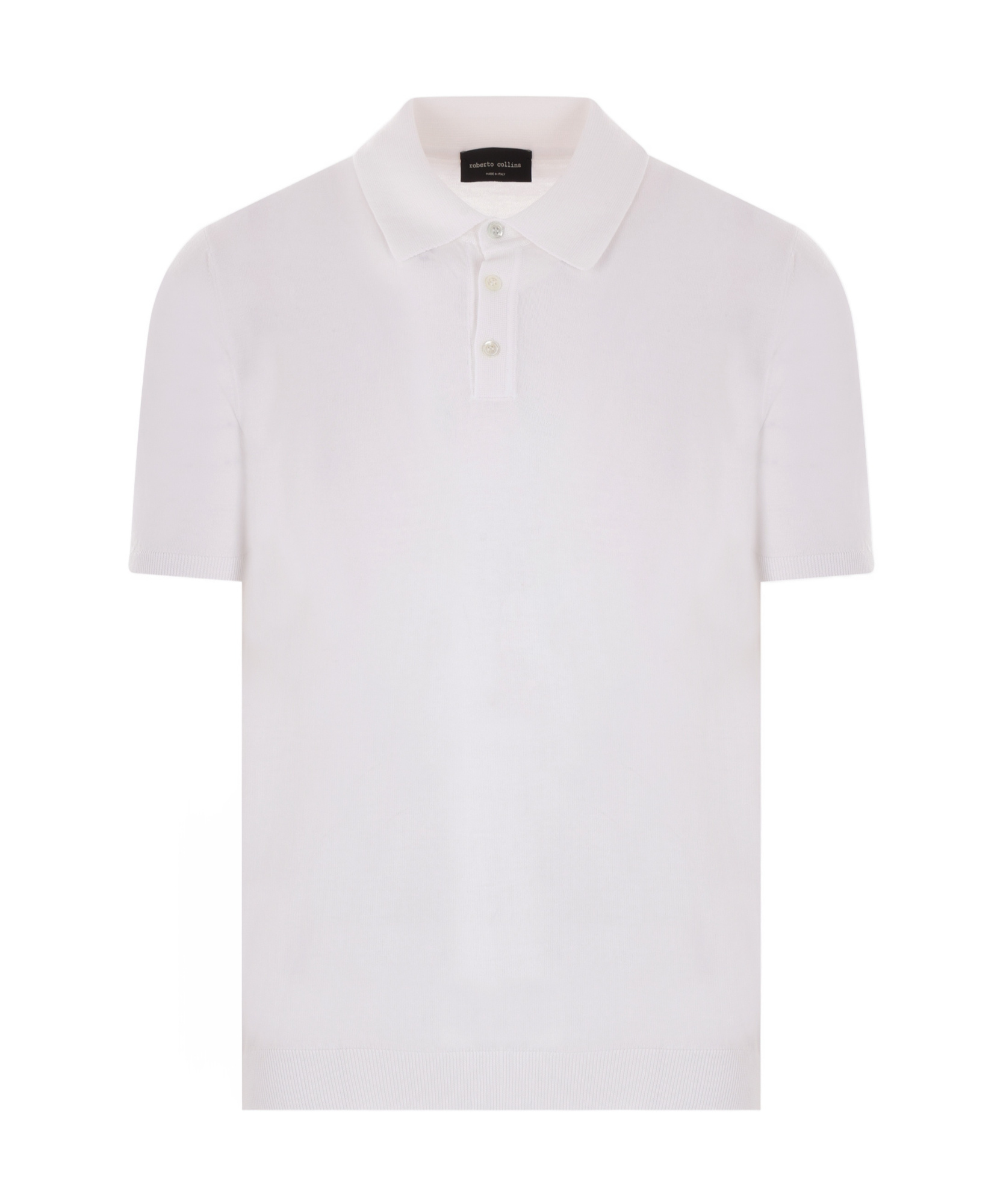 Roberto Collina Ribbed Collar Short Sleeves Polo Shirt In White