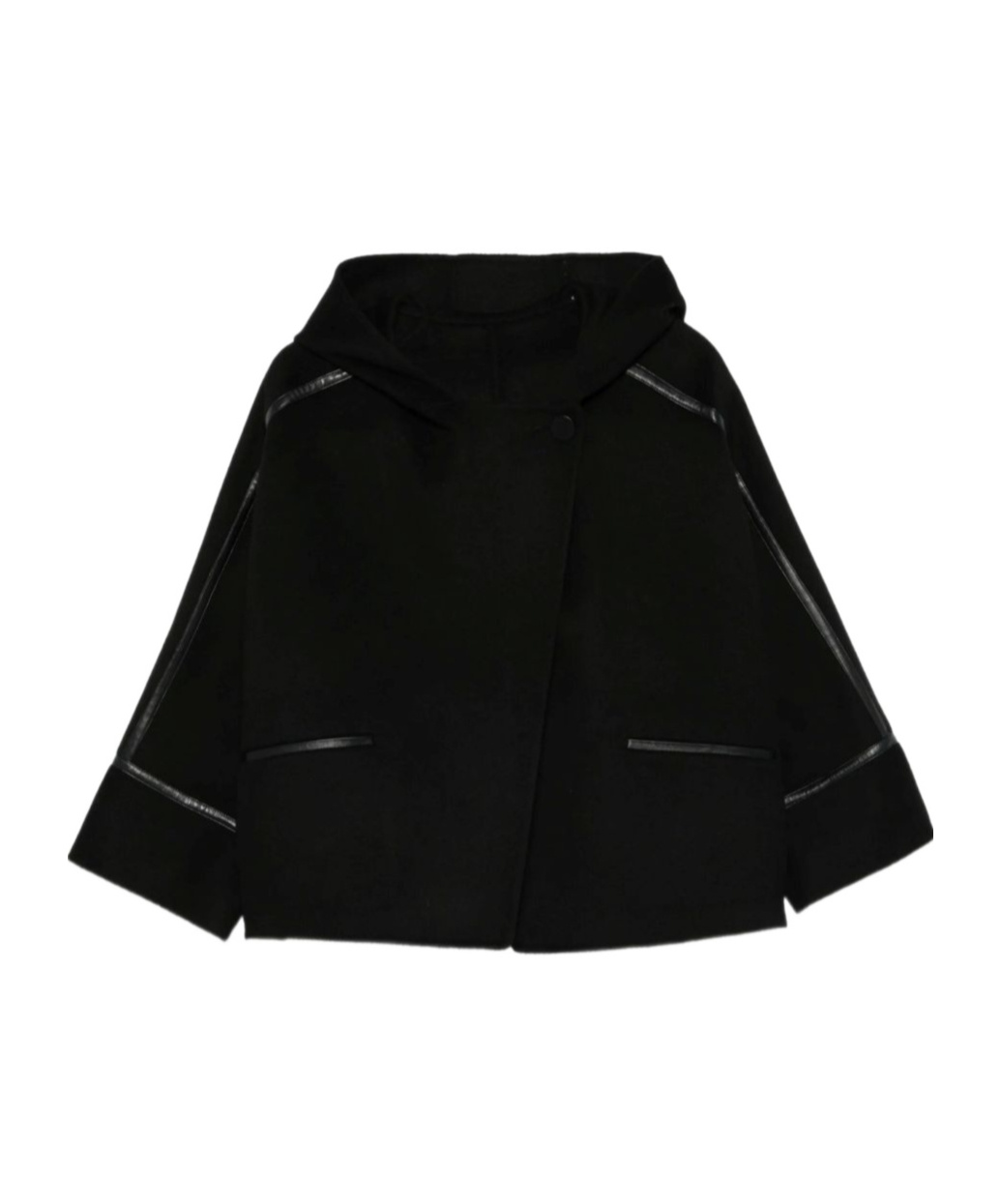 Yves Salomon Hooded Coat In Black