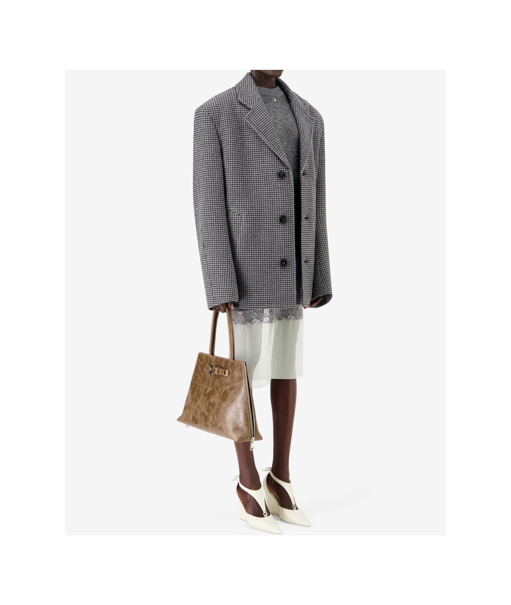 Coperni Single-breasted Long-sleeve Coat In Gray