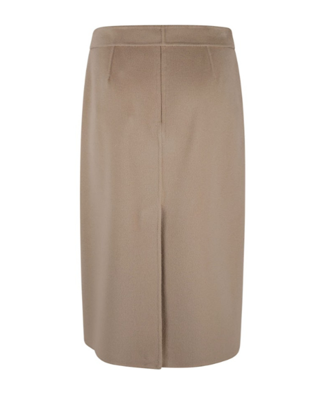 Max Mara Alec Wool Miniskirt In Nude