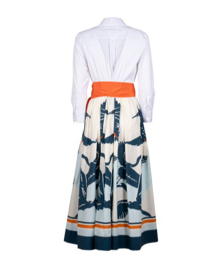 Sara Roka Long-sleeved Dress In Multicolor