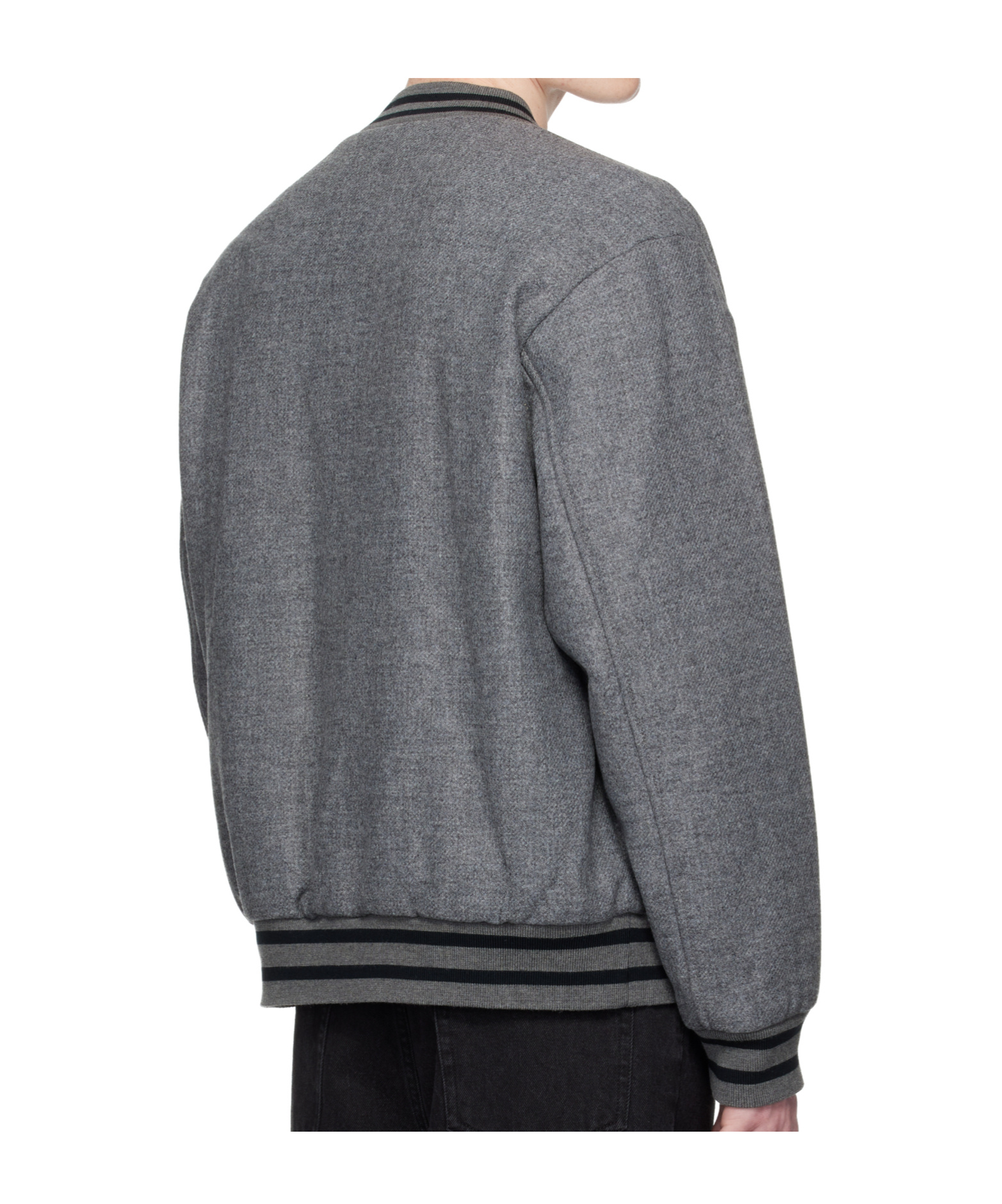 Apc Crew Neck Long Sleeve Casual Jacket In Gray
