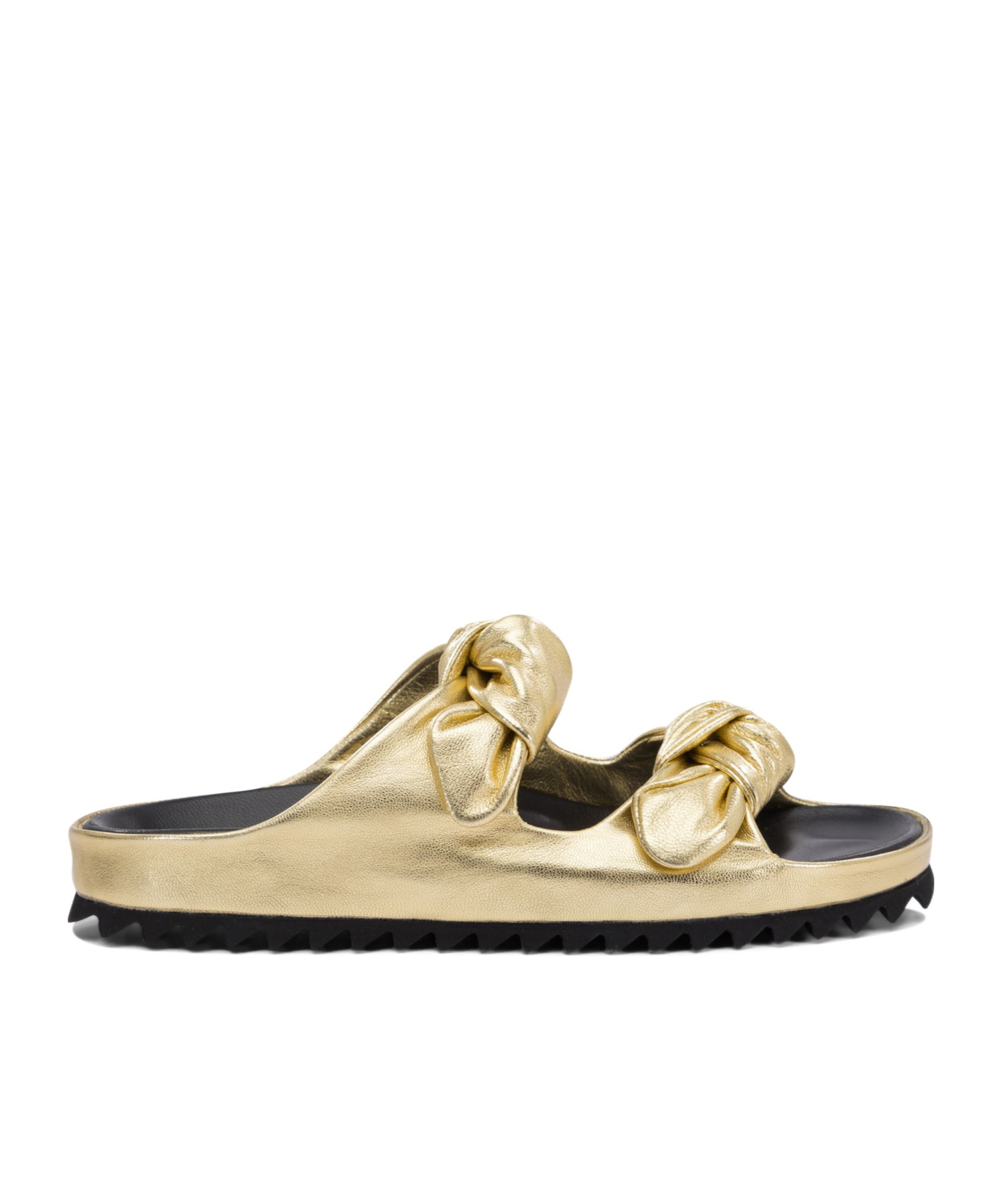 Officine Creative Knotted Double-strap Sandals In Nude