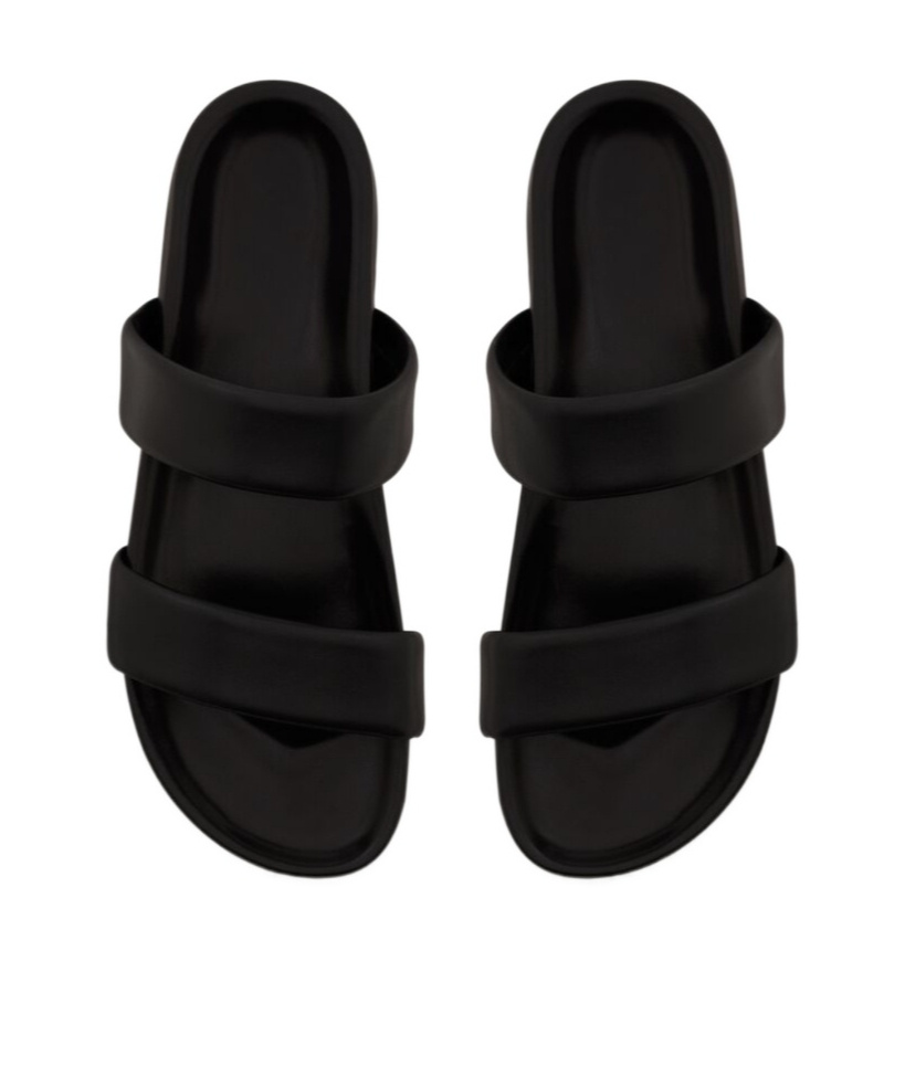 Saint Laurent Nichols Leather Sandals In Black