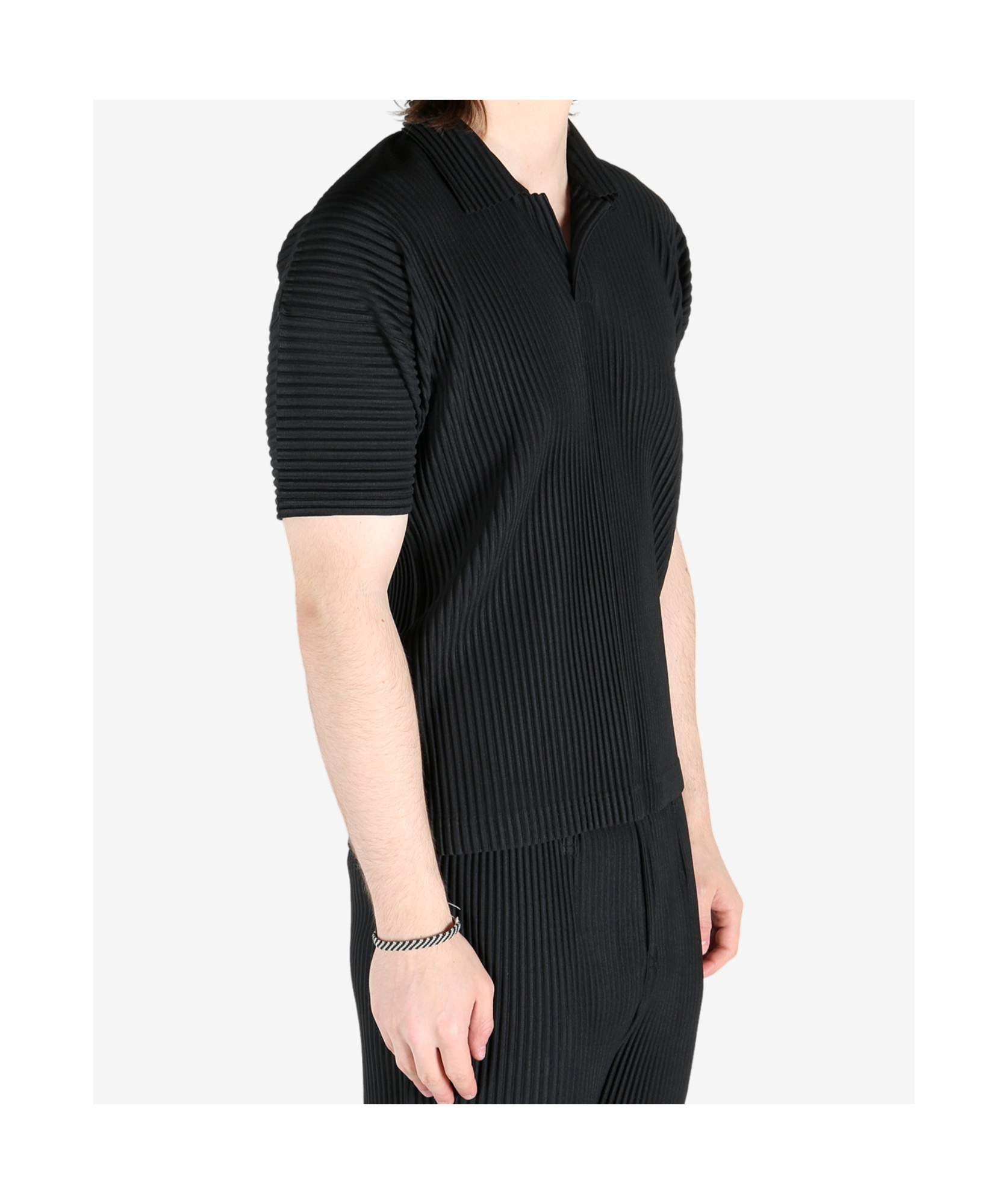 Issey Miyake Black Basics Polo Shirt