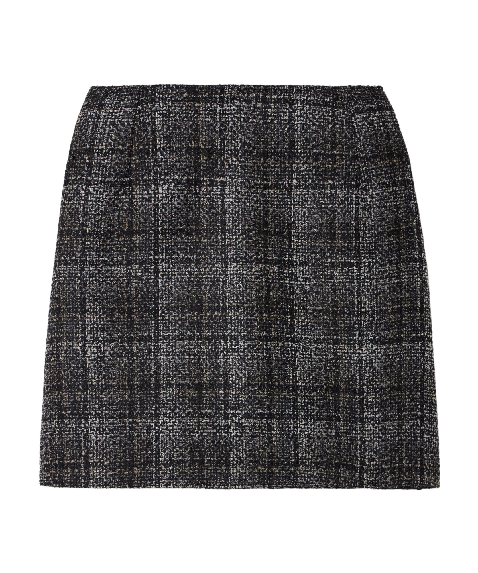Blazé Milano Plaid Mini Skirt In Black