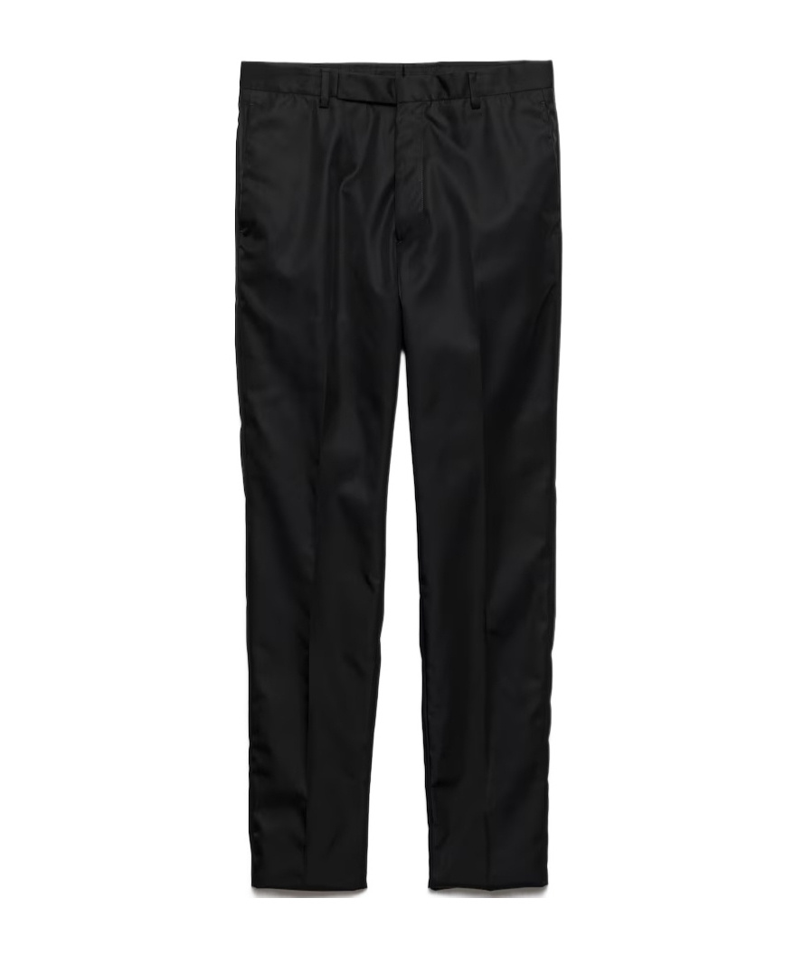 Prada Concealed-fly Trousers In Black