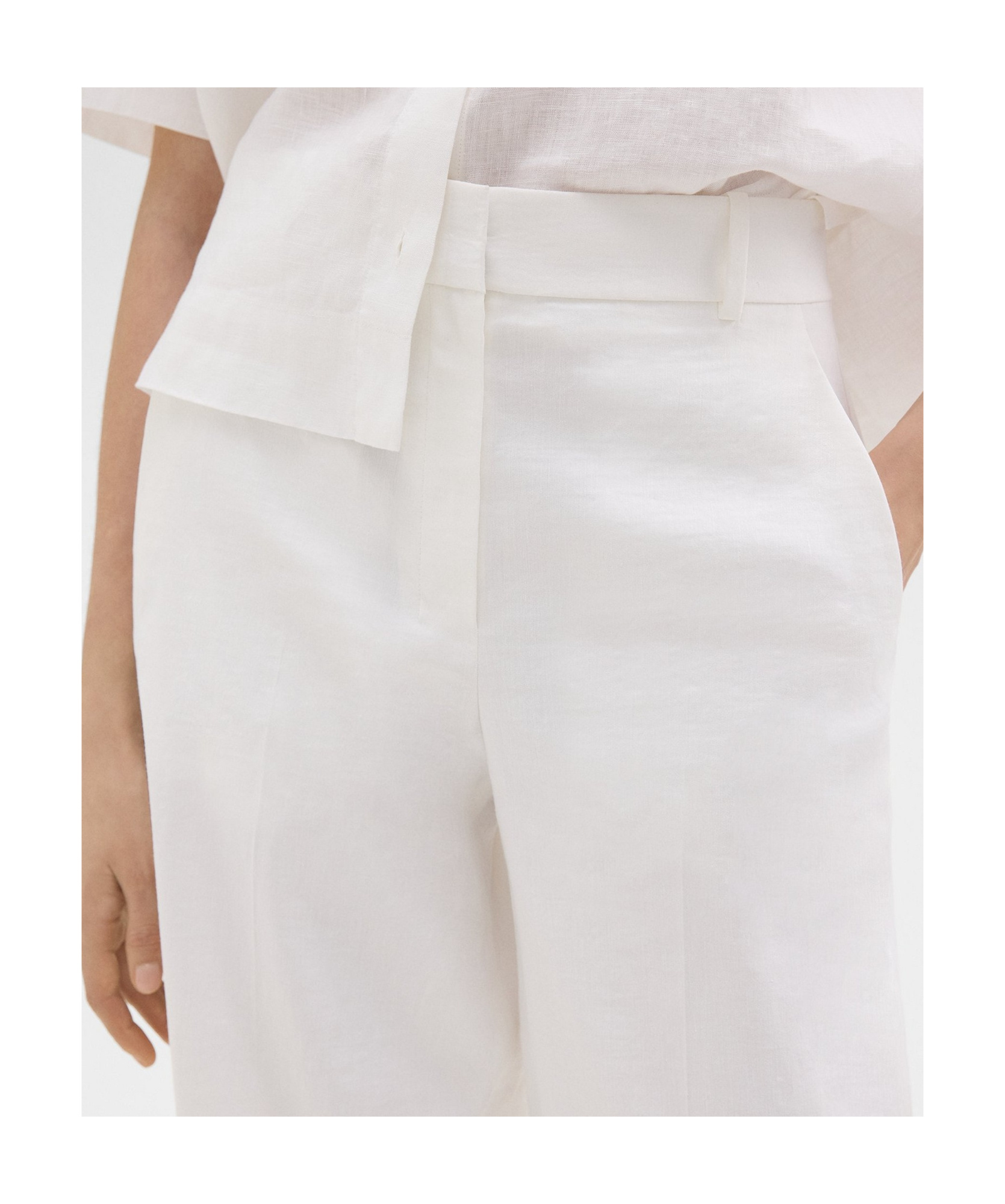 Theory Wide-leg Casual Pants In White