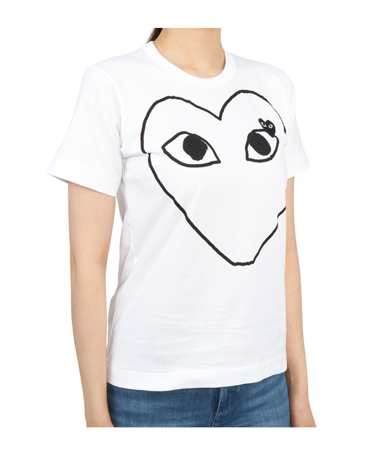 Comme Des Garçons Crew Neck T-shirt In White