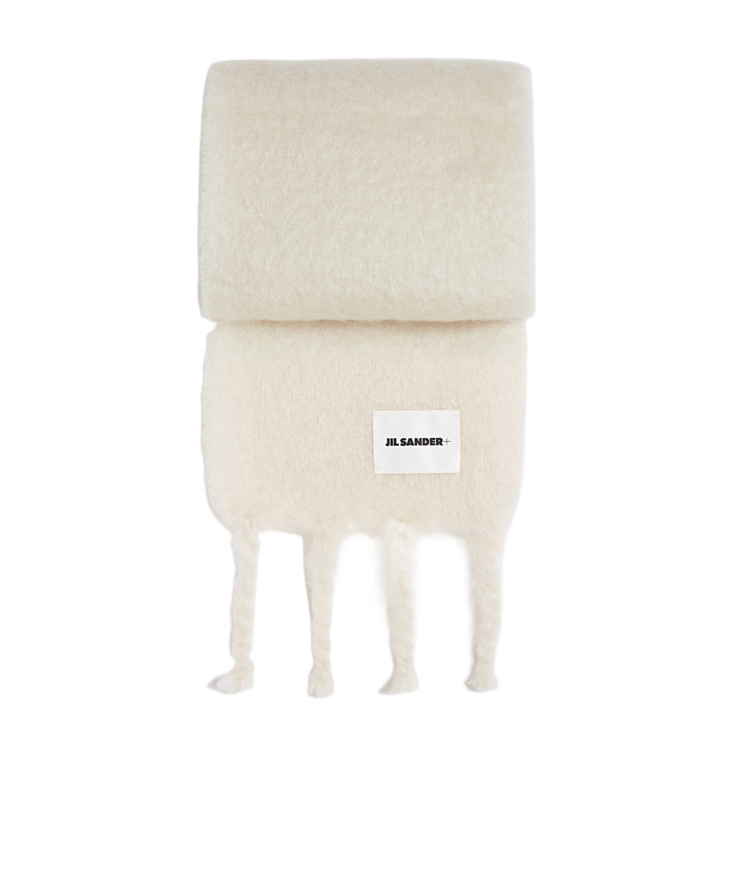 Jil Sander Wool Blend Scarf In White