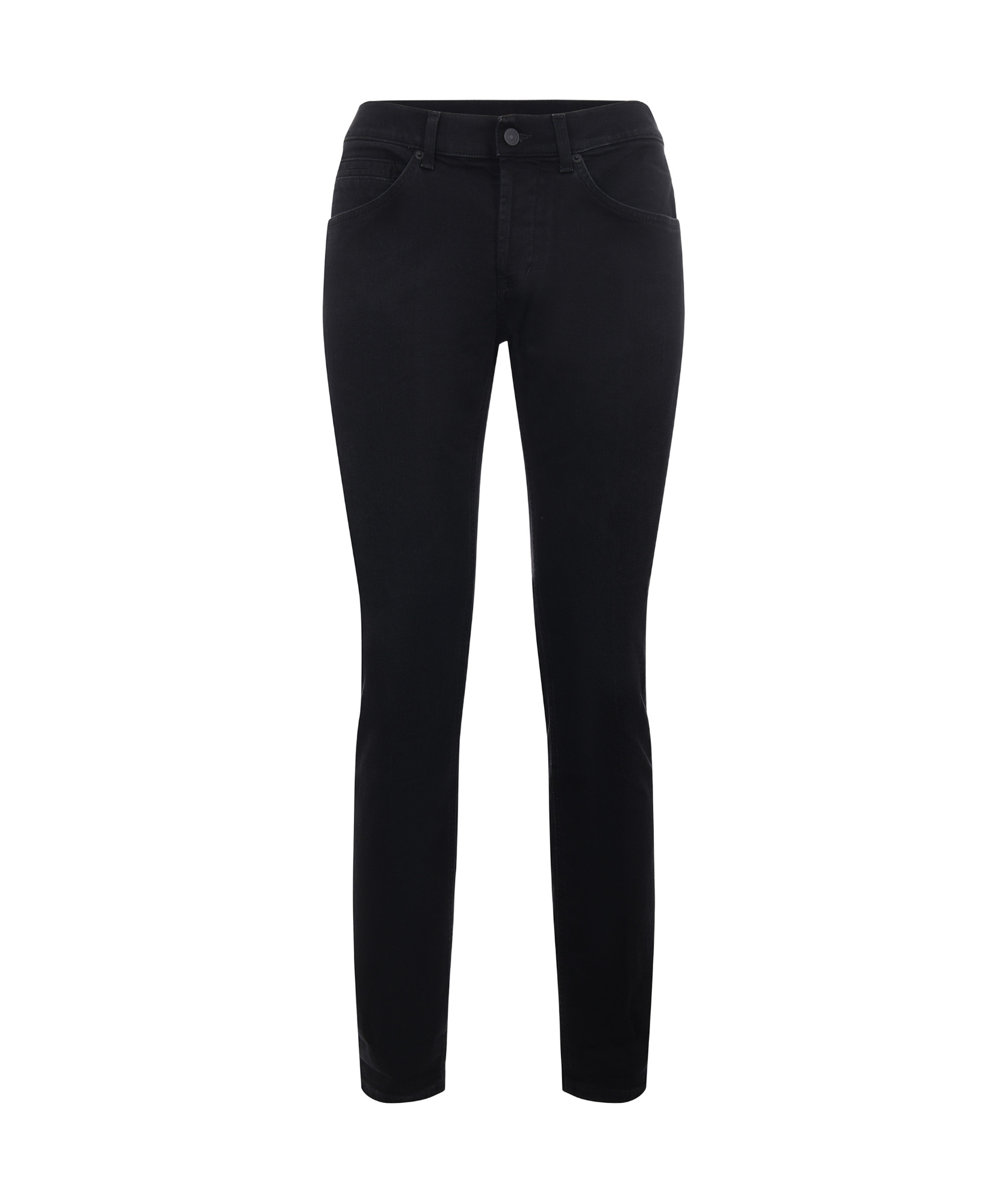 Dondup Denim Trousers With Belt Loops In Black