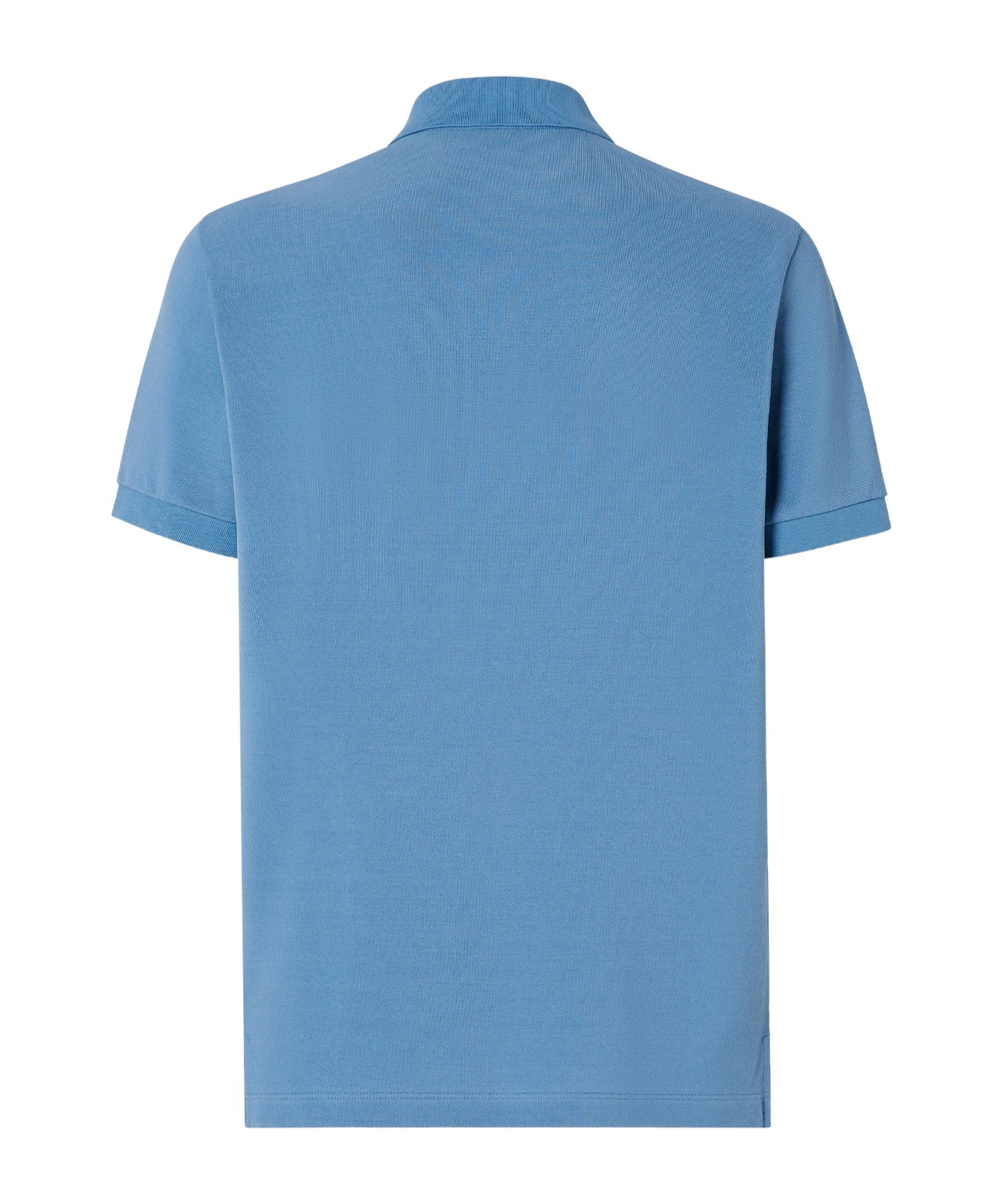 Fendi Logo Plaque Short Sleeved Polo Shirt In Blue