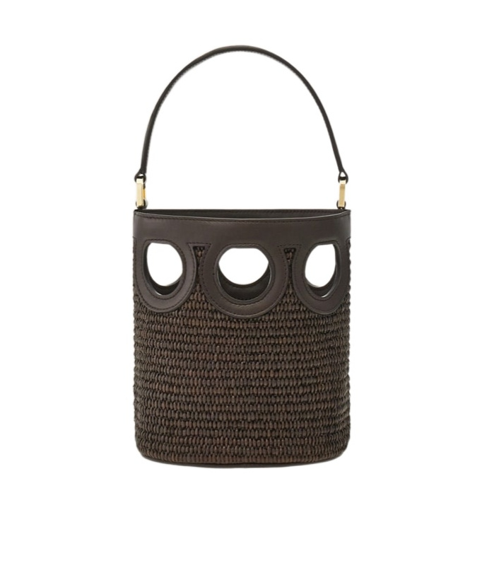 FERRAGAMO GANCINI OUTLINE BUCKET BAG (XS)