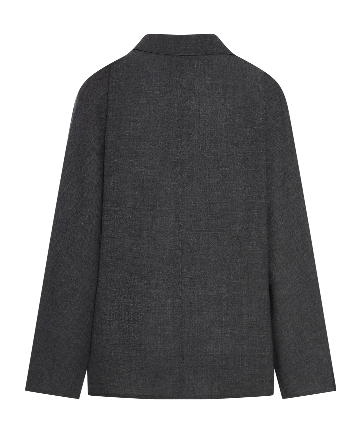 Prada Tailored Jacket With Notched Lapels And Buttoned Cuffs In Gray