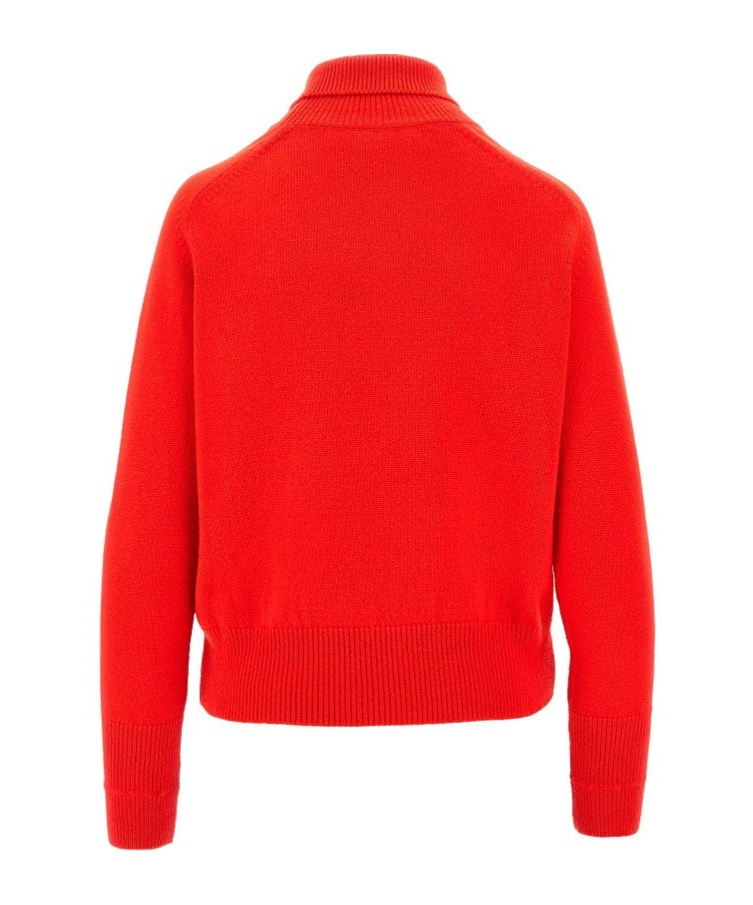 Shop Victoria Beckham Roll-neck Wool Jumper In Red