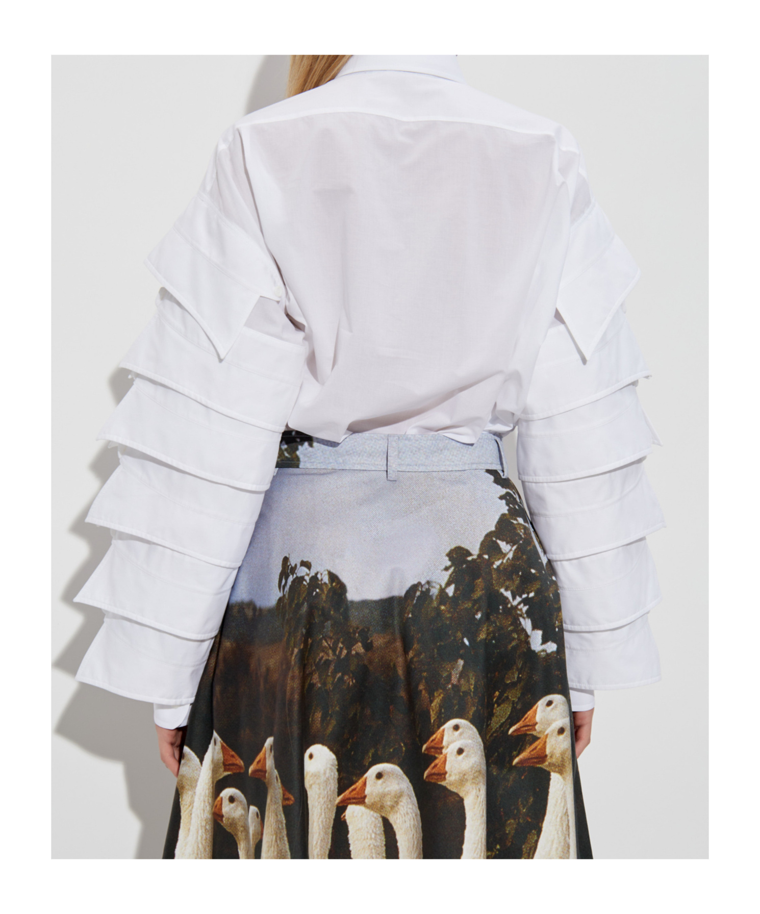Moschino Cotton Muslin Shirt Multi Collars In White