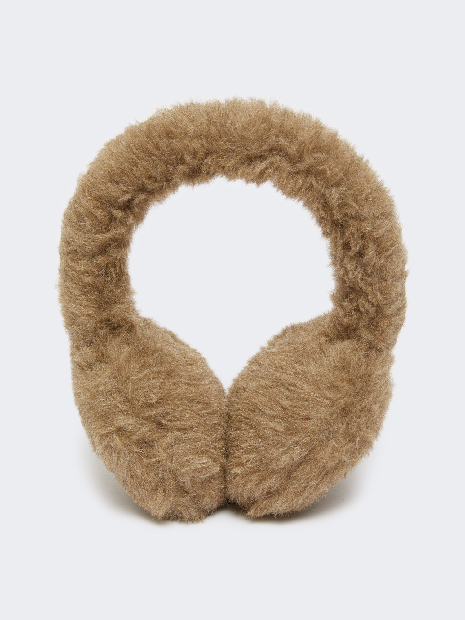 Max Mara Alpaca And Cashmere Teddy Fabric Earmuffs In Brown