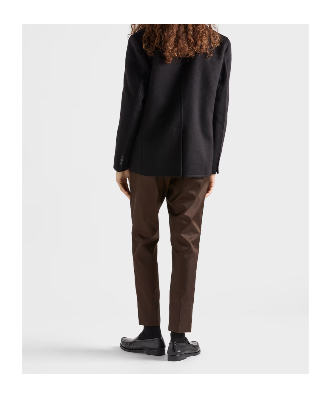 Prada Single-breasted Cashmere Jacket In Black