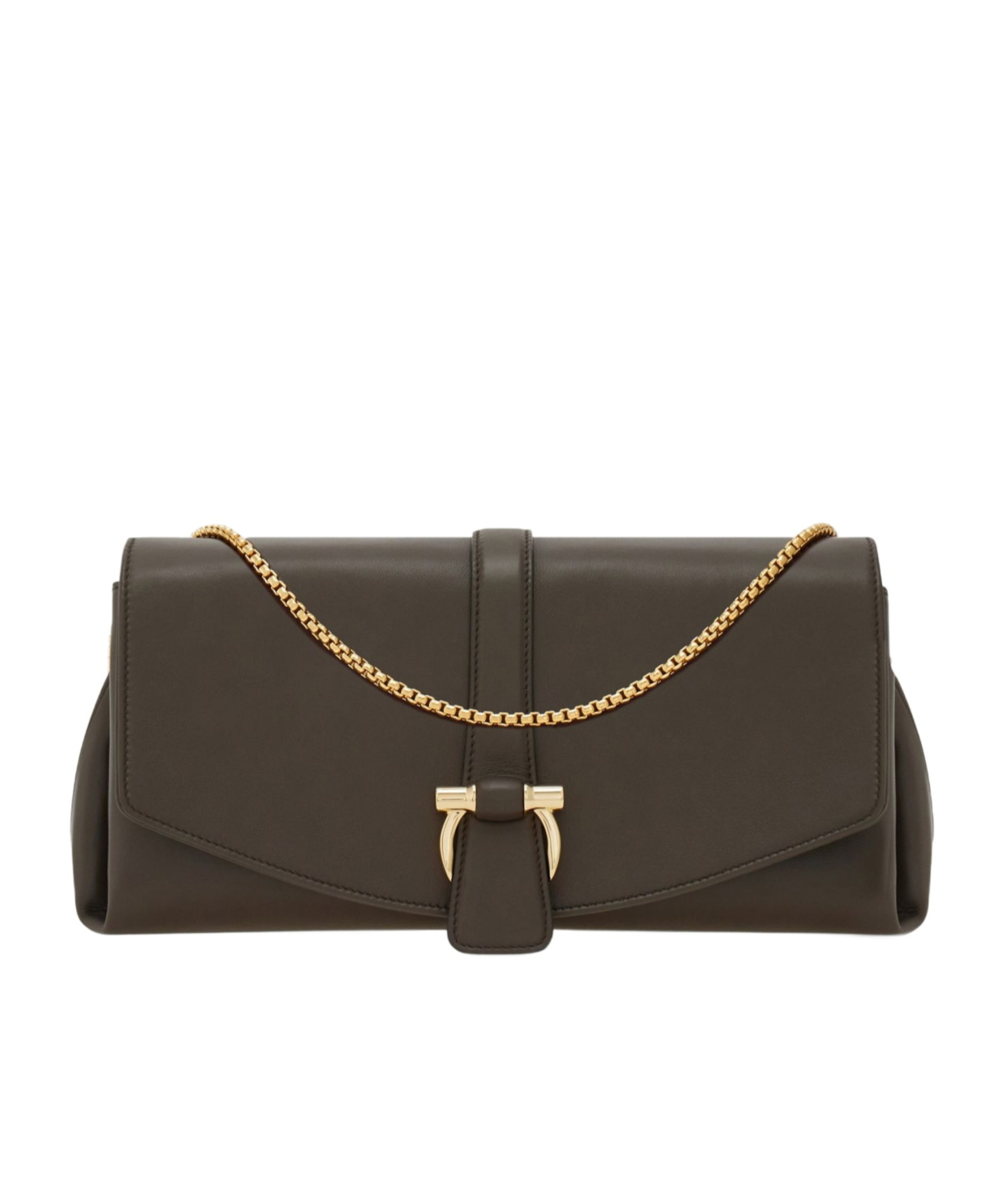 Ferragamo Small Front Flap Crossbody Bag In Gray