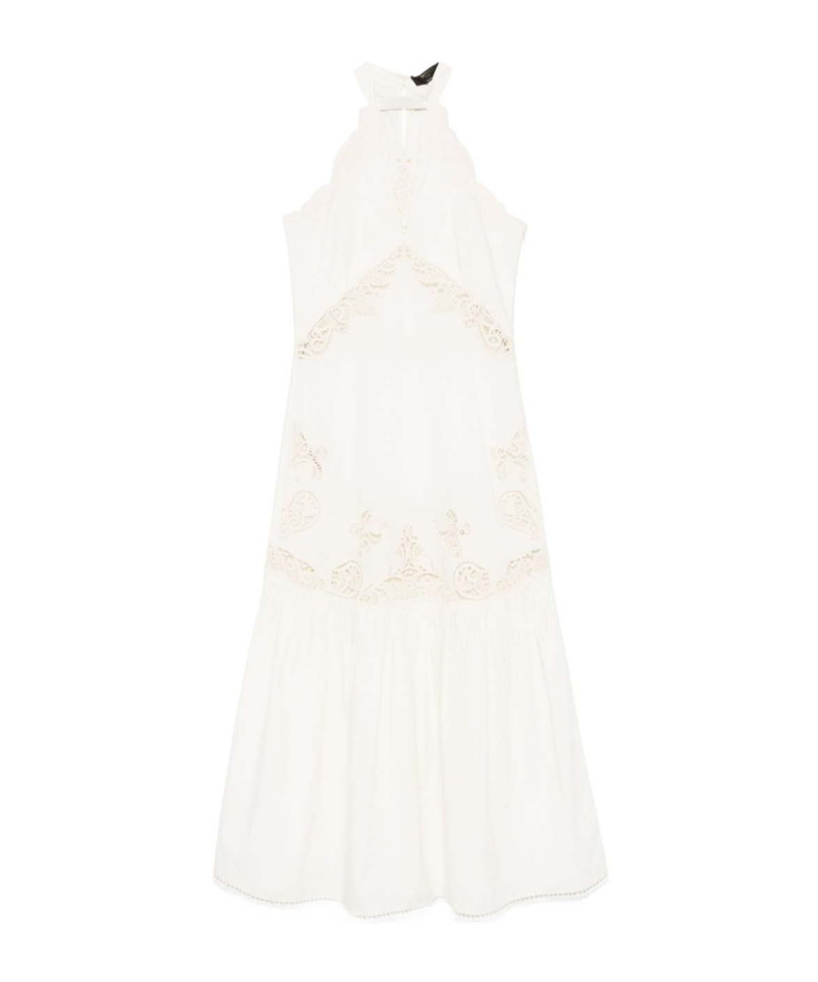 Shop Twinset Lace-detailed Maxi Dress