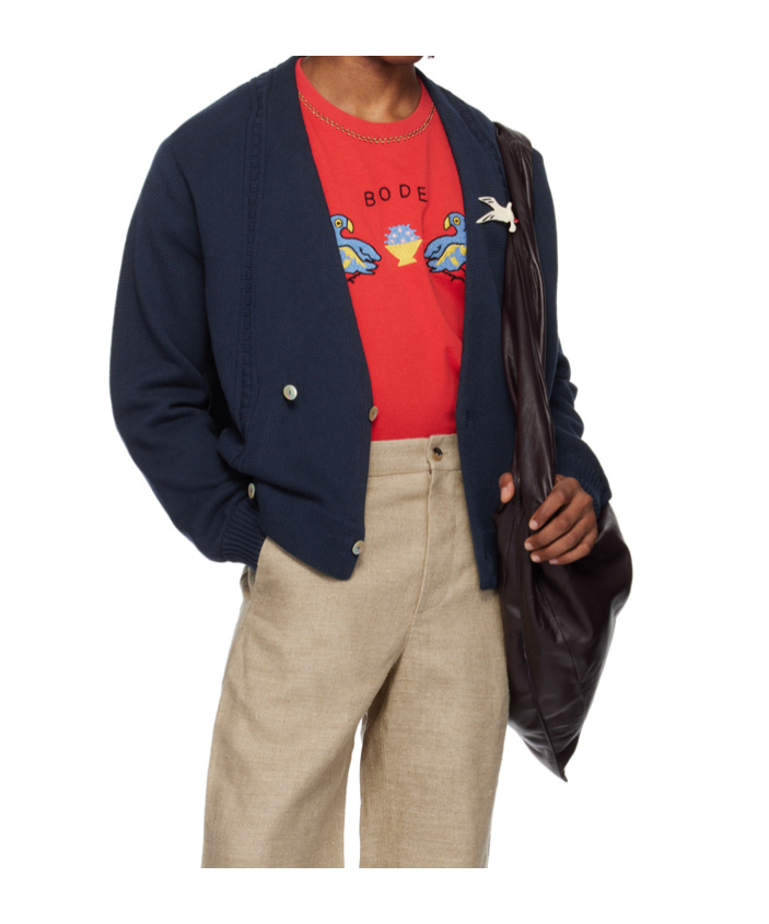 Bode Twin Parakeet T-shirt In Red