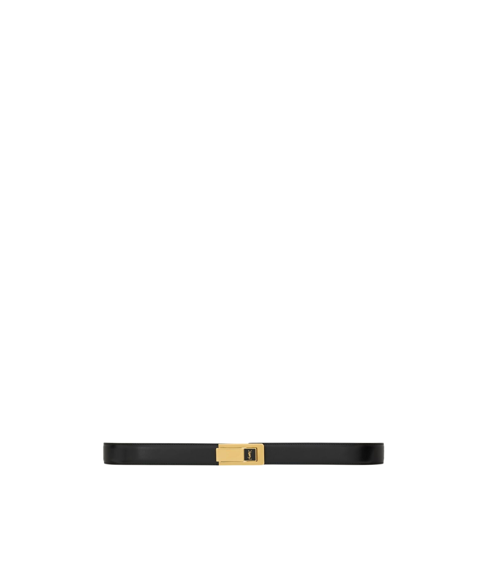 Saint Laurent Logo Belt In Green