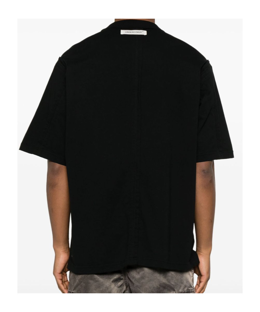 Undercover Graphic Print Black Crew Neck T-shirt In Black