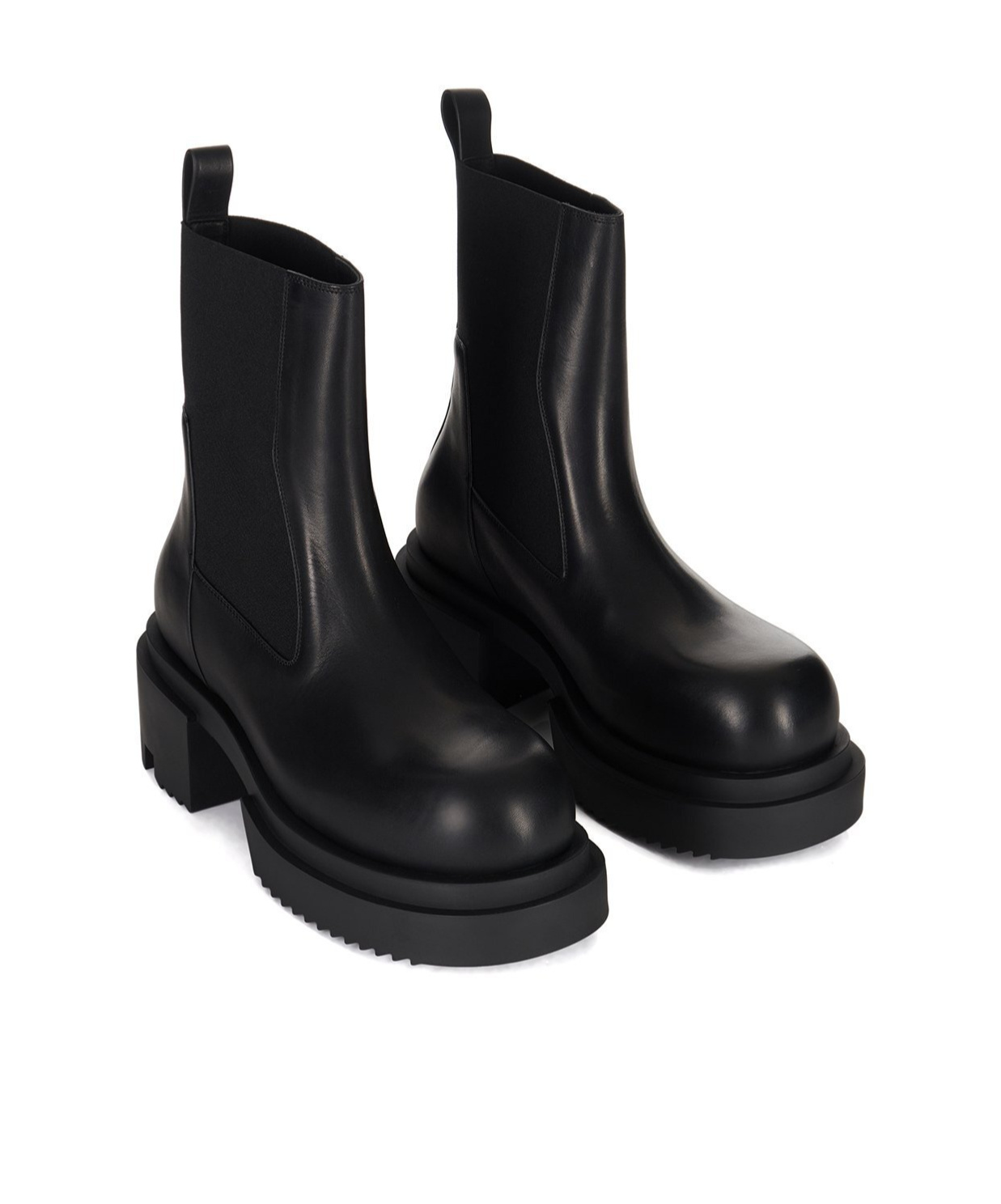 Rick Owens Beatle Bogun 60 Leather Ankle Boots In Black
