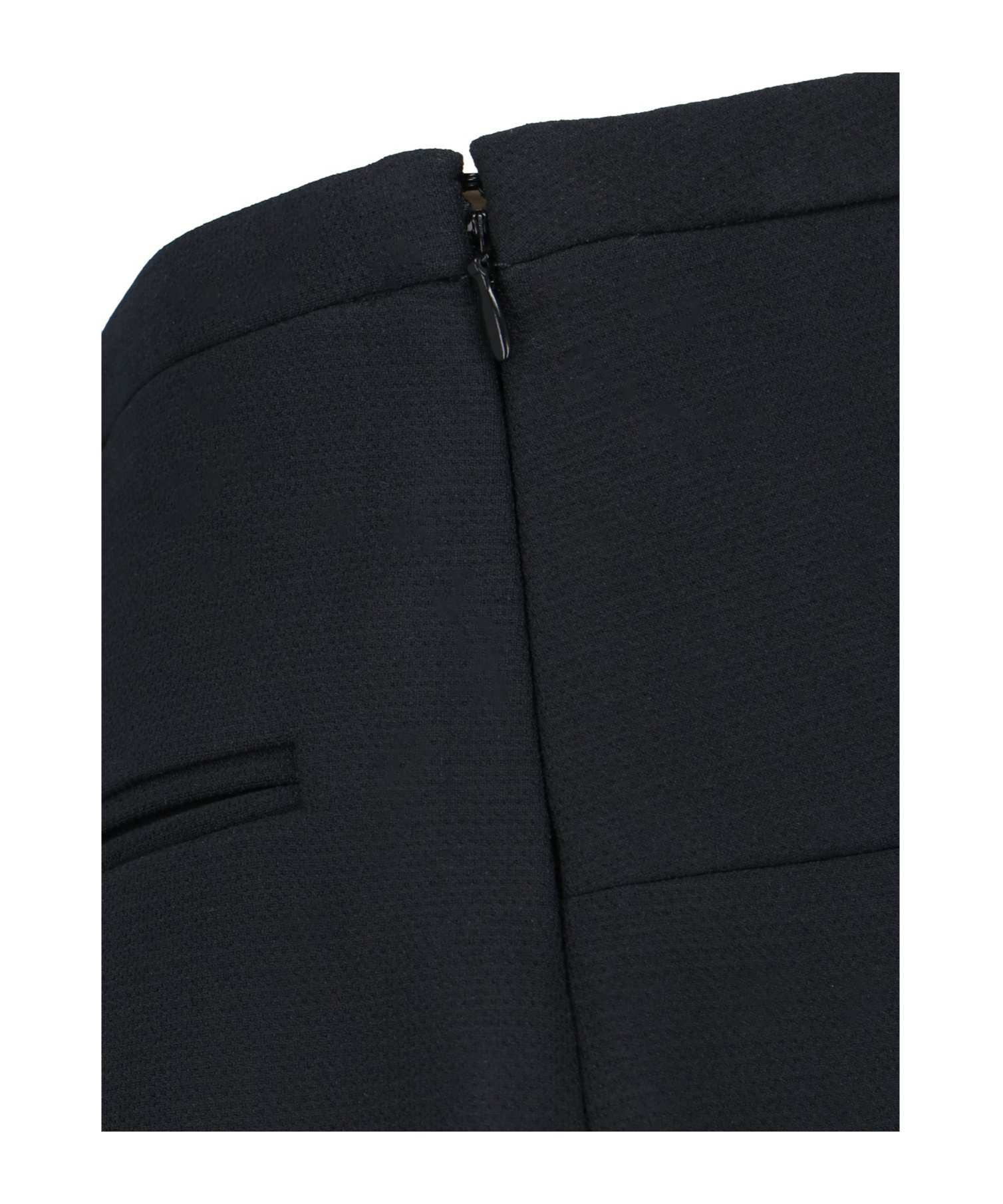 Shop Courrèges Wool Arc-edged Skirt In Black