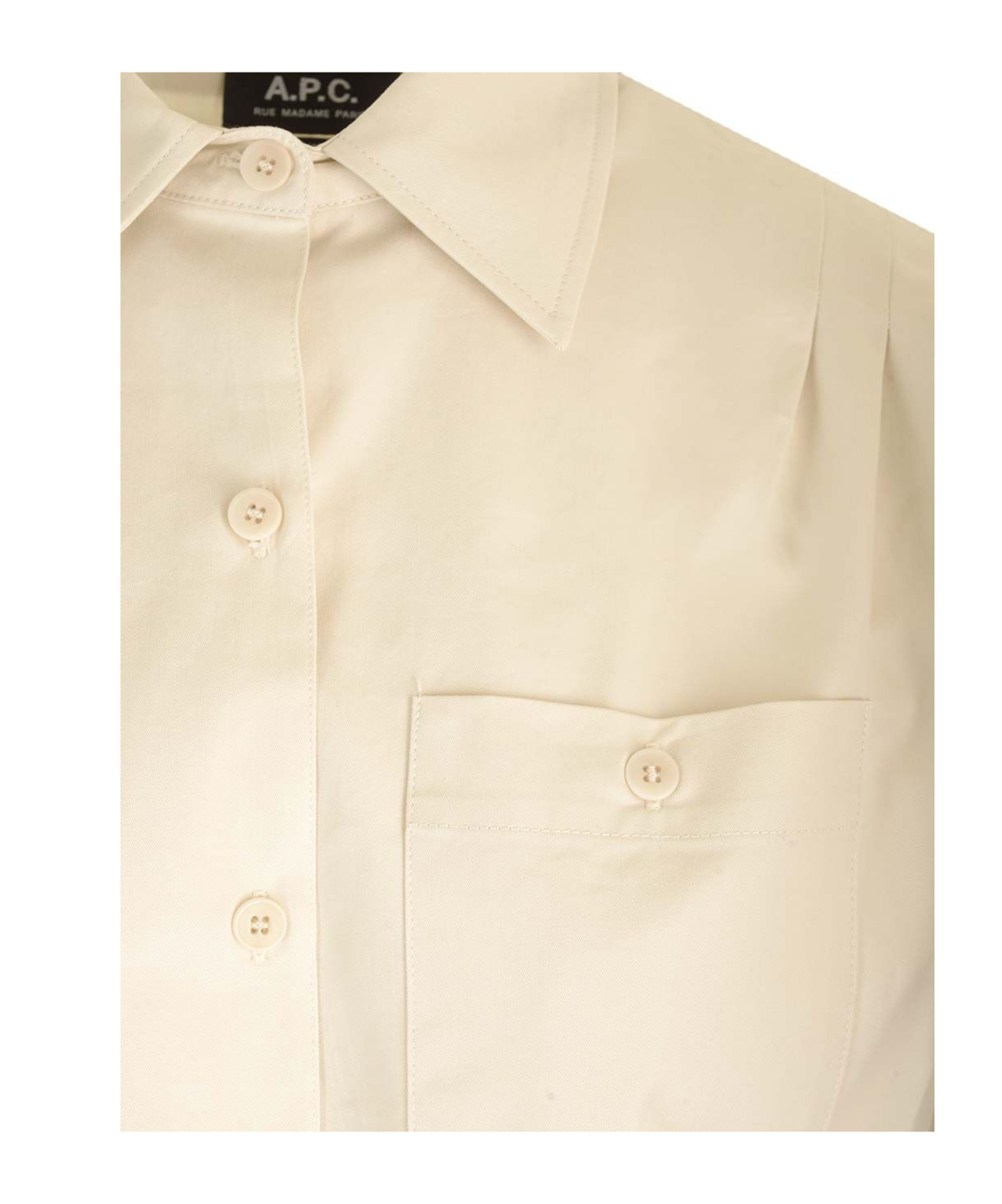 Apc Drew Courte Mini Shirt Dress In Nude