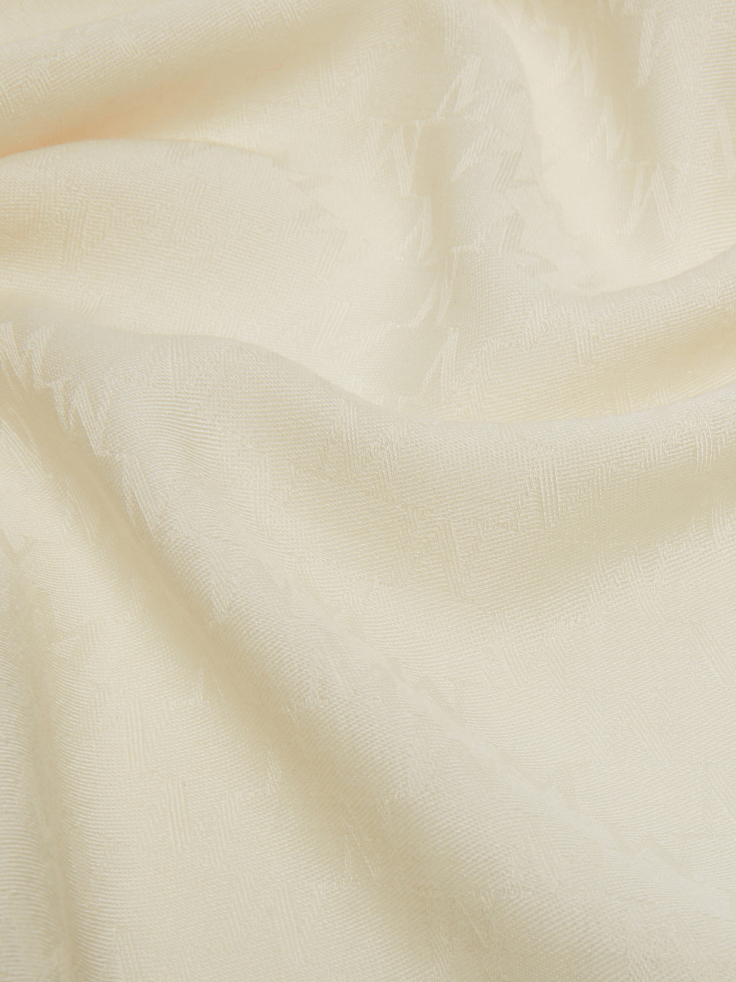 Max Mara Jacquard-knit Wool And Silk Stole In White