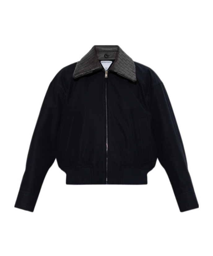 Bottega Veneta Cotton Twill Blouson In Blue