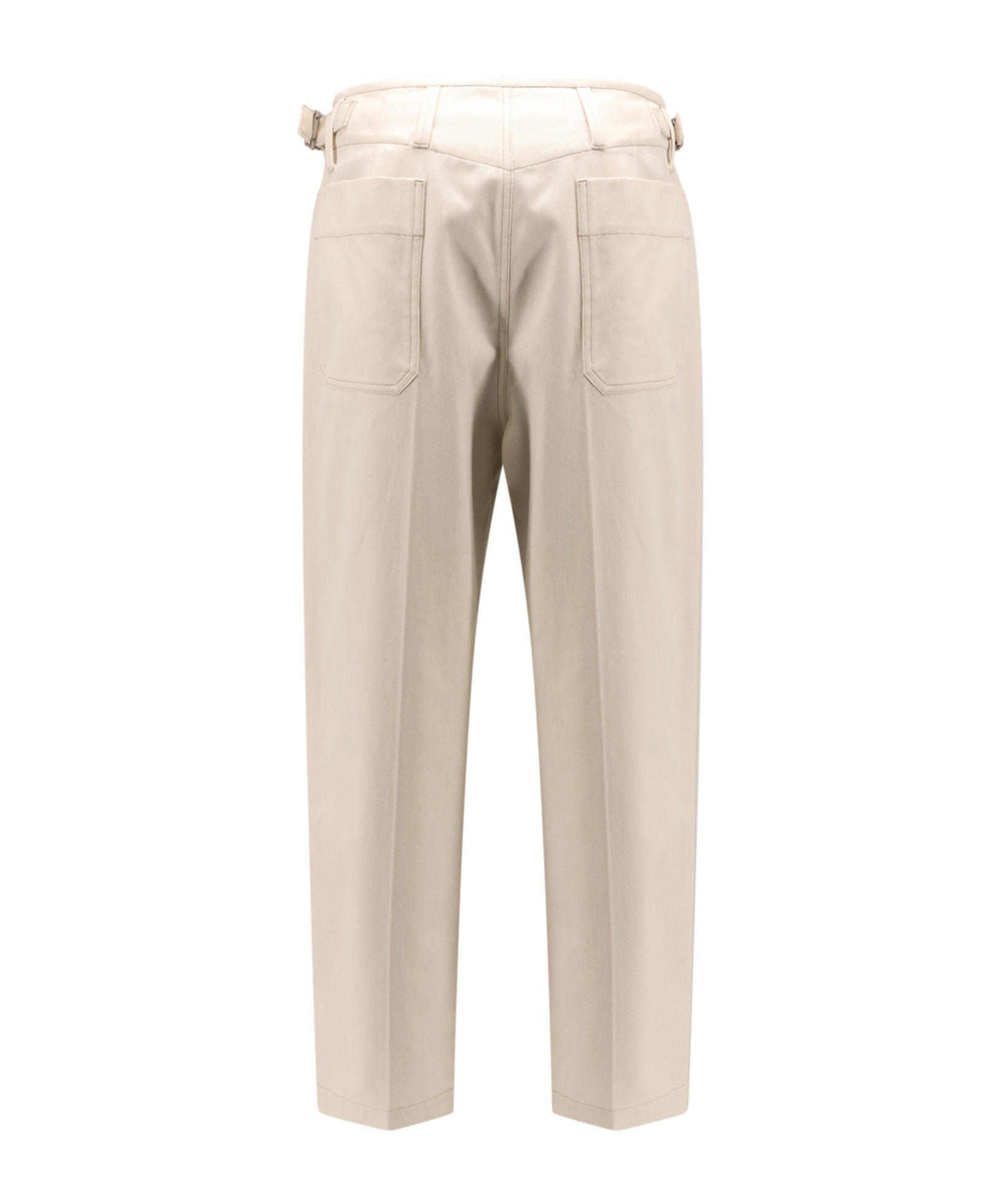 Lemaire Men Pleated Carrot Denim Trouser In Nude