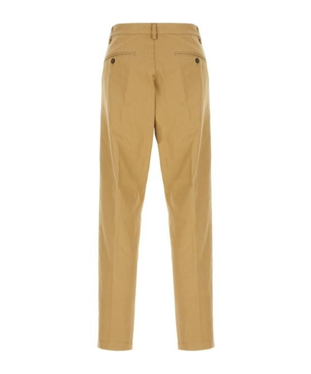 Dsquared2 Camel Cotton Chine Pant In Khaki