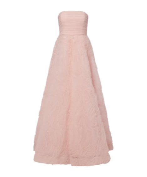 Rebecca Vallance Strapless Tulle Gown In Pink
