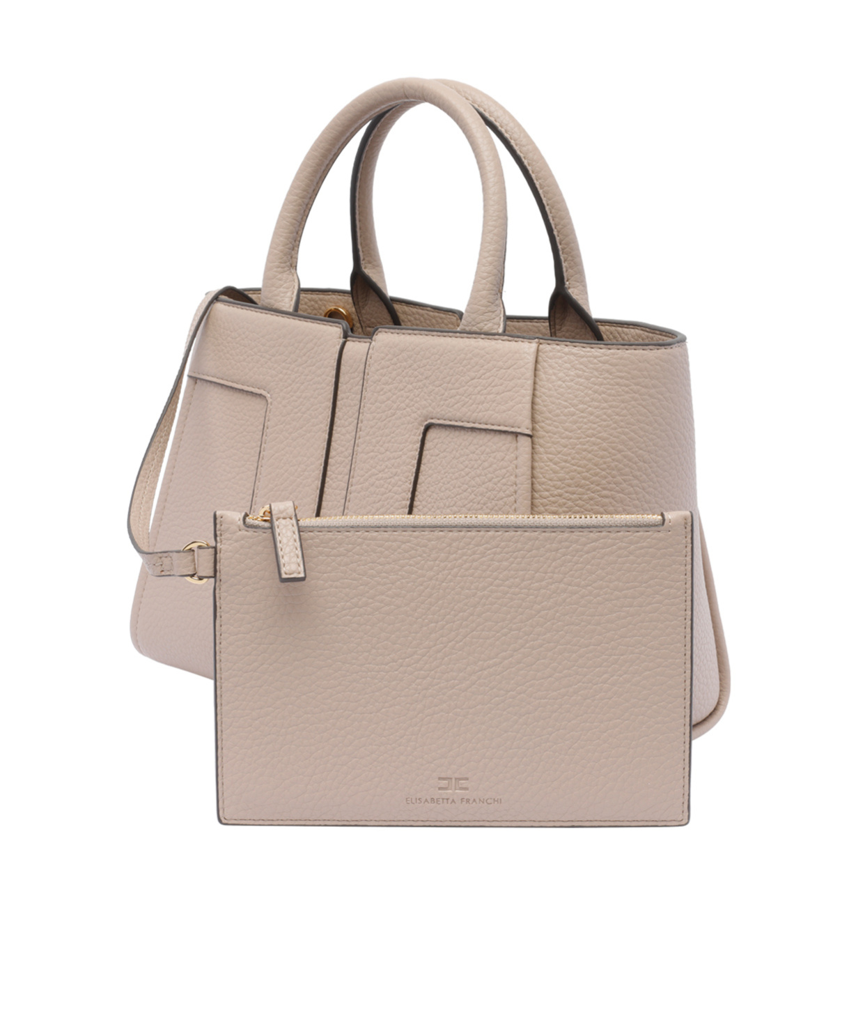 ELISABETTA FRANCHI PEBBLED-TEXTURE TOTE BAG